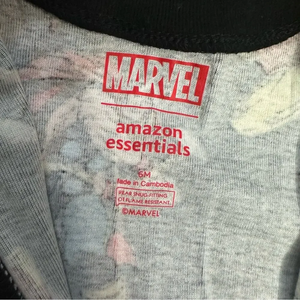 NWT! Marvel Superhero Kids One Piece Pajama Bundle, Sleepers, Hulk, Iron Man, 6m